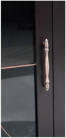 Dark Espresso Linen Tower with Brushed Bronze Finished Hardware