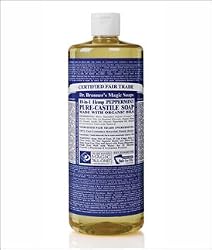 Dr. Bronner's Magic Soaps Pure-Castile Soap, 18-in-1 Hemp Peppermint, 32 Ounce Bottle