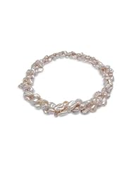 7mm Lavender Biwa Triple strand Freshwater cultured pearl necklace