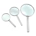 Classic High Power Magnifying Glass Set - 6X, 8X and 10X - Chrome Rim and Handle