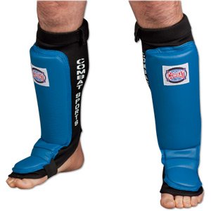 Combat Sports MMA Training Shin Guards**Blue/Xlarge** 