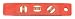 Starrett Exact PLMO-9 V-Grooved Magnetic Torpedo Level, Orange