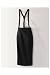 Pencil Skirts - High-waist suspender pencil skirt (misses 6 BLACK)