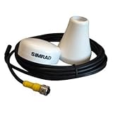 Simrad GS15 Active GPS Antenna with NMEA2000 Interface, 5Hz Update Rate, 4M Micro-C to SimNet Cable, Antenna Mount Adapter