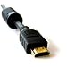 HDMI 2 Meter (6.6 ft) 2m Cable, 24k Gold Plated, Standard HDMI to HDMI Cable with Ferrite Cores, 3D TV Ready