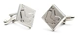 MLB Boston Red Sox Silver Edition Cufflinks