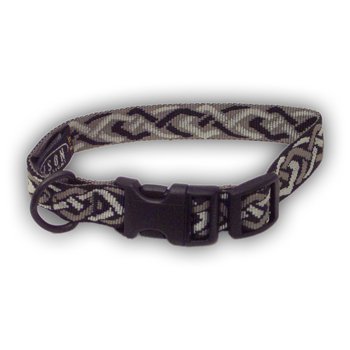 Bison Pet Black Thorn Adjustable Nylon Dog Collar