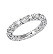 Sterling Silver Rhodium Ring with Clear CZ - Size: 6-9