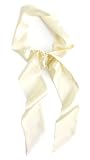 L. Erickson USA Elastic Loop Headband - 100% Silk Charmeuse Ivory
