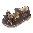 Girls Brown Suede Kids Squeaky Shoes