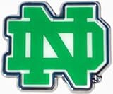 Notre Dame METAL Auto Emblem Adhesive - Green & White
