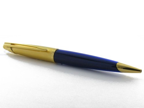 Waterman Edson Saphire Blue - Gold Plated Ballpoint Pen