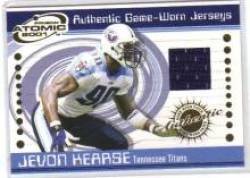2001 Pacific Prism Atomic Jerseys #97 Jevon Kearse - Tennessee Titans (Piece of Authentic Game-Worn Jersey) (Football Cards)