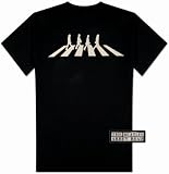 The Beatles "Walking" Abbey Road Black T-shirt