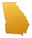 Wallmonkeys Peel and Stick Wall Decals - Georgia (usa) Map Filled with Orange Gradient - Removable G