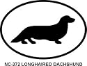 LONGHAIRED DACHSHUND Oval Bumper Sticker