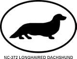 LONGHAIRED DACHSHUND Oval Bumper Sticker