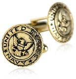 US Navy Cufflinks Gold With Gift Box