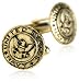 US Navy Cufflinks Gold With Presentation Box