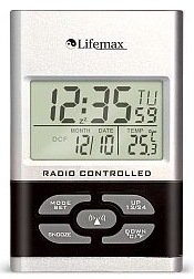 DIGITAL ATOMIC TRAVEL ALARM AUTOMATIC CLOCK with day, date and room temperature thermometer - Ideal Gift