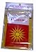 Macedonian Flag with String and Suction Cap, 4x6 in.