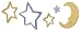 Goodnight Star Wall Dcor - Set of 5