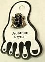 Toe Rings With Austrian Crystals - Frog