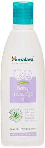 Himalaya Herbals Baby Massage Oil Olive Oil Winter Cherry Improves Skin Tone Provieds Essential Nourishment