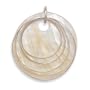Rhodium Plated Sterling Silver Mother of Pearl Pendant