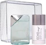 Echo by Davidoff for Men 2 Piece Set Includes: 1.7 oz Eau de Toilette Spray + 2.4 oz Deodorant Stick + Reusable Wire Basket