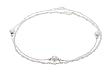 Italian Sterling Silver Jingle Ball and Twisted Style Anklet Set