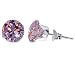 Attractive Round Brilliant Cut 7 MM Lavender Cubic Zirconia Sterling Silver Stud Post Earrings