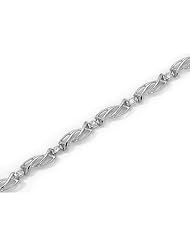 14K White Gold Diamond Bracelet