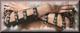 Unique Leather Buckle Closure Gloves One Size