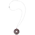 Wire-Wrap Jasper Medallion Necklace- Red