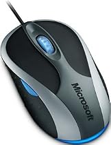 Microsoft 3000 optische Notebook Maus schnurgebunden schwarz-silber (original Handelsverpackung)