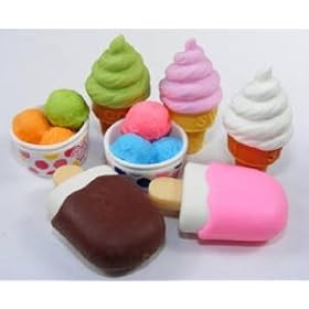 Iwako Japanese Eraser - Ice Cream / 7PCS