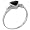 Sterling Silver Heart Cut Onyx Promise Ring
