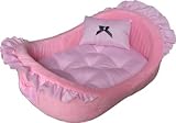 HDP Pet Pink Bassinet Bed with Removable Pillow