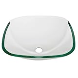Geyser Clear Tempered Glass Vessel Bathroom Sink