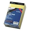 Ampad 20-204 Evidence Perf 5x8 Jr. Legal Rule Pads, Red Margin, Canary, 50 Sheets, Dozen