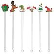 Whimsy Holiday Stirrers Set of 6