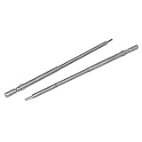 uxcell 磁気T8 トルクス スクリュードライバー ビット ラウンドシャンク　グレー 2本入り 5mmx150mm
