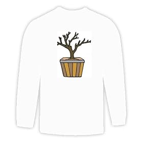 Long Sleeve T-shirt with tree, Japan, bonsai, dwarfed, pot, tray, shrub, shallow, Asia