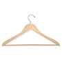 Honey-Can-Do HNG-01334 Wood Hangers with Non-Slip Bar, 24-Pack, Maple