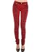 Tripp NYC The Stretch Twill Pants in Red Leopard,Denim for Women