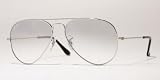 Review   / RAY BAN 3025 LARGE METAL 003/3G SILVER WHITE GSM AVIATOR SUNGLASSES