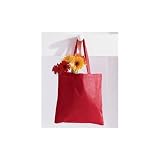 Blank Tote Bag - BAGedge-100% Cotton Canvas- Craft & Promotion - Red