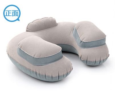 高級トラベルピロー　エアー枕　首サポーターで長時間の使用でも楽ちん♪　旅行や出張・ドライブ・夜行バスなどの長距離移動の際に必須アイテム　自宅用にプレゼントとしても喜ばれます　アイマスク　耳栓　空気入れ　専用ケース　豪華５点フルセット