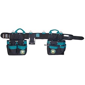 Professional Carpenter's Tool Belt Combo w/ Padded Comfort Belt (Medium 30-34 inch waist size)